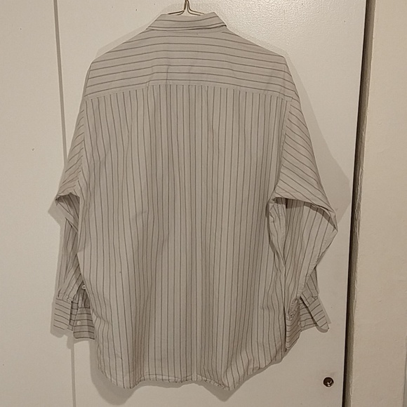 Giorgio Armani gray stripped dress shirt 16 32/33 - Picture 4 of 4